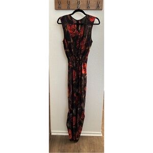 Topshop rose silk jumpsuit